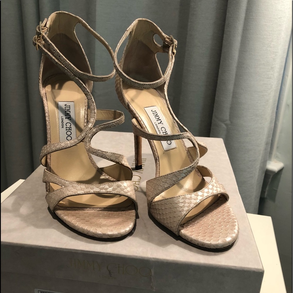 Jimmy Choo snake skin Furrow Sandel